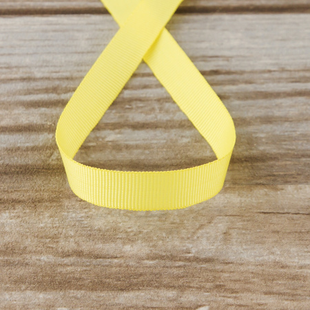 Лента репсовая SAFISA, 10 мм, 25 м, цвет 09 желтый светлый. Арт 350-10мм-09