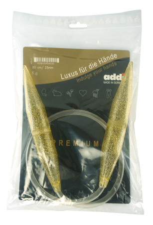 Спицы, круговые, пластик, addiChampagner №25, 80 см. Арт 405-7/25-80