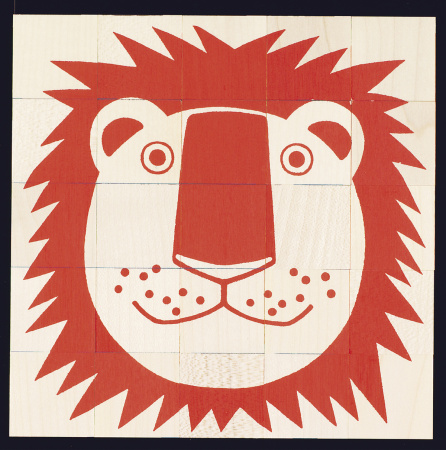 Мозаика из кубиков дизайнерская NAEF BASIC "Animal Puzzle" 3+, натуральное дерево, 25 деталей. Арт 9205