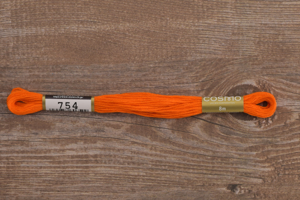 Мулине COSMO однотонный цвет  754       . Арт 25-6/754       