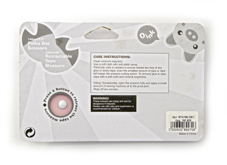 Набор ножницы 13,5 см и рулетка-сантиметр "Хрюшки". Арт BT4798.DB/1