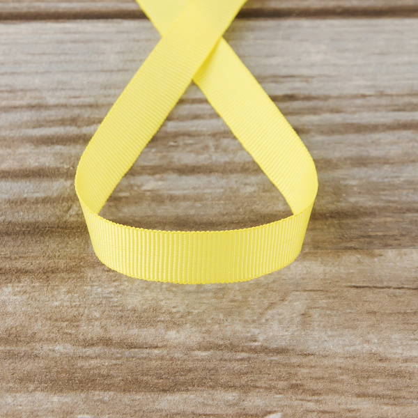 Лента репсовая SAFISA, 10 мм, 25 м, цвет 09 желтый светлый. Арт 350-10мм-09