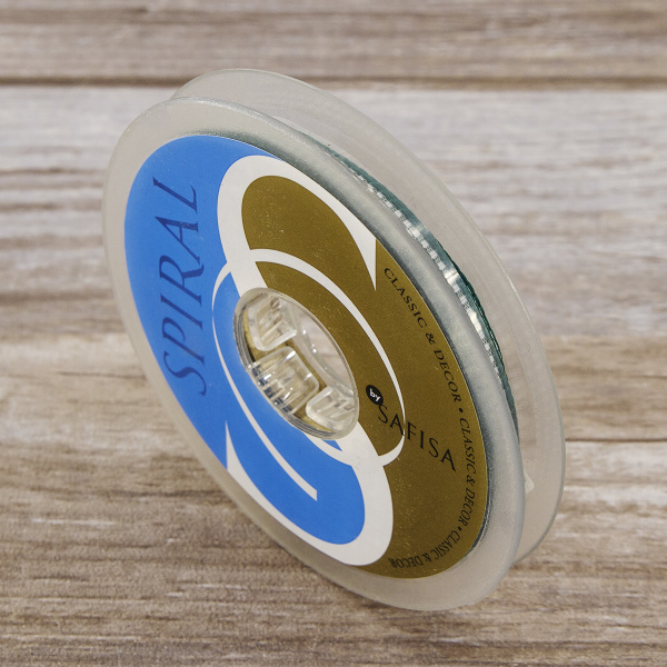 Лента с рисунком клетка SAFISA, 6 мм, 25 м, цвет 43, темно-зеленый. Арт 466-06мм-43             