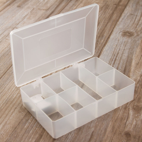 Органайзер для хранения мулине, 18,5 х 13 х 4,5 см, пластик, содержит 25 шпулей, 7 ячеек. Арт M3003.M                 