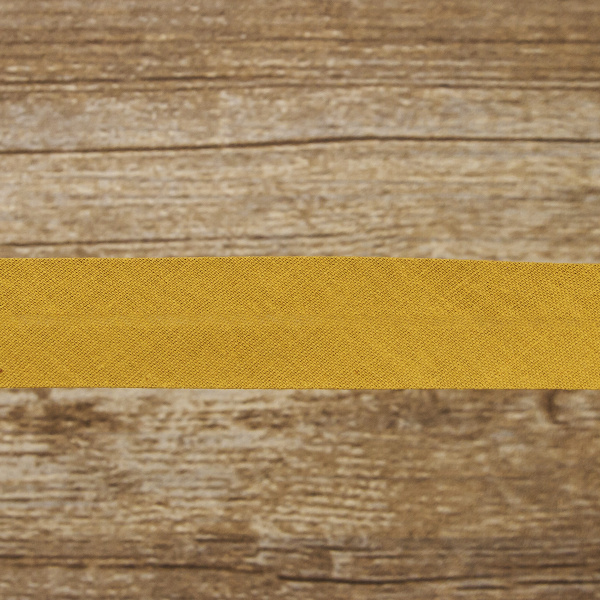 Косая бейка хлопок/полиэстер 20 мм, 25 м, цвет 107, мокрый песок. Арт 6120-20мм-107           