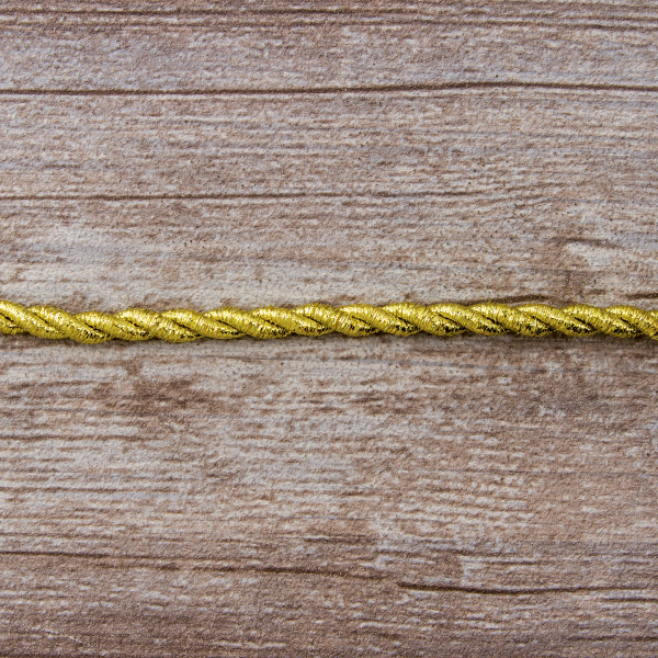 Шнур металлизированный SPIRAL ( SAFISA), арт.25277-1 мм, 15 м, цвет 101, золотой. Арт 25277-1мм-101