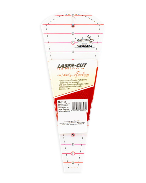 Линейка «Дрезденская тарелка» с углом 18*, размером 8 3/4" х 3/8''. Арт NL4159   