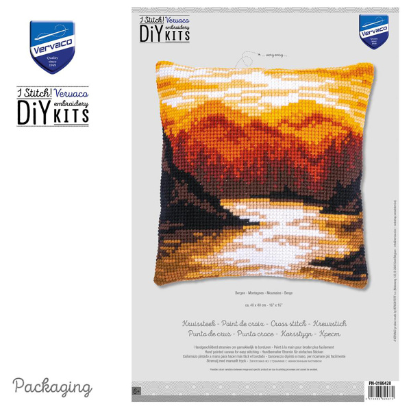 Набор для вышивания подушки "Горы". Арт PN-0199420