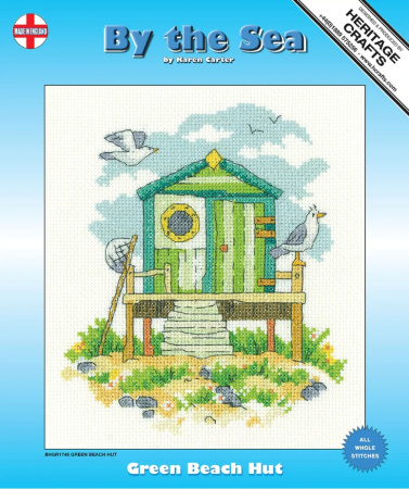 Набор для вышивания "Зеленый пляжный домик". Арт BHGR1746A