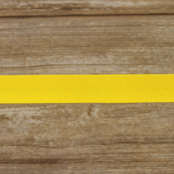 Косая бейка хлопок/полиэстер 20 мм, 25 м, цвет 22, спелый манго. Арт 6120-20мм-22            