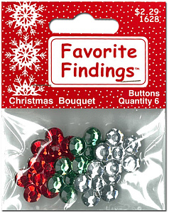 Пуговицы Favorite Findings "Новогодний букет"  . Арт 559001628
