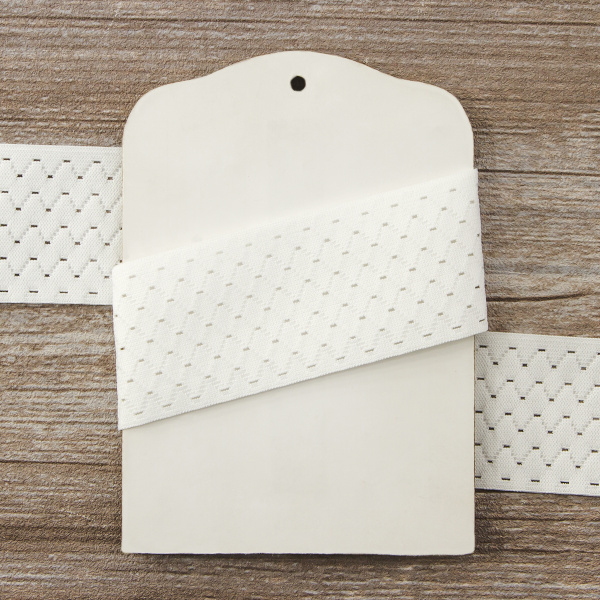 Резинка поясная решетчатая, 45 мм, 25 м, цвет 02 белый. Арт 4797-45мм-02