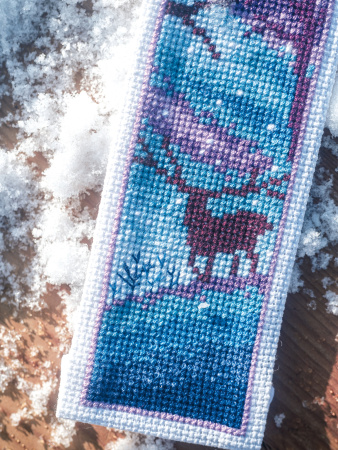 Набор для вышивания закладки "Кот и олень" . Арт PN-0202217