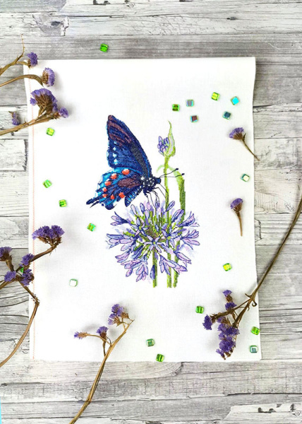 Набор для вышивания  "Синий махаон". Арт 03.015.19