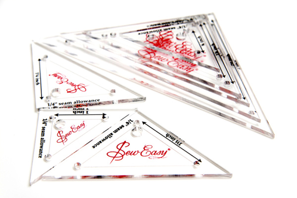 Набор лекал для заготовок-треугольников 90*, 8 размеров (3/4”,1”,1 1/4”,1 1/2”,1 3/4”,2”,2 1/2”,3”). Арт NL4152