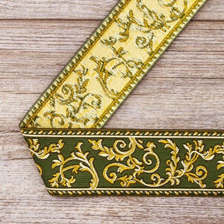 Лента жаккард SAFISA, 50 мм, 15 м, цвет 04. Арт 9113-50мм-04            