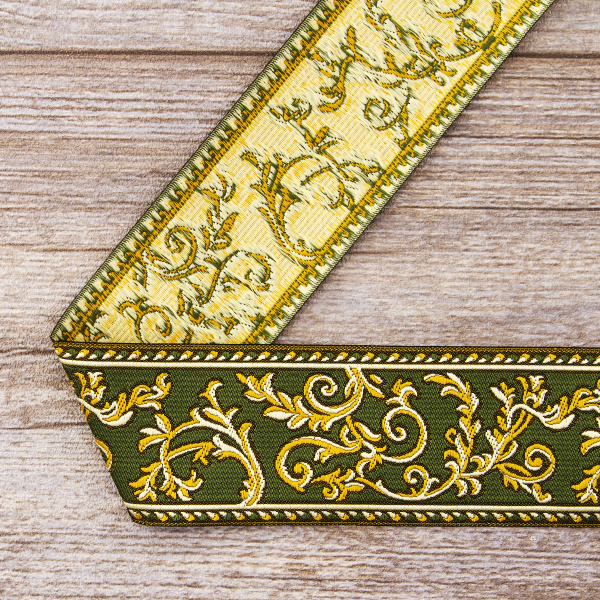 Лента жаккард SAFISA, 50 мм, 15 м, цвет 04. Арт 9113-50мм-04            