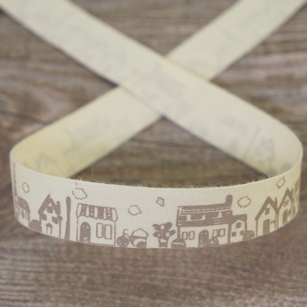 Лента хлопковая на картонной мини-катушке "Деревенский сюжет". Арт VR15.023