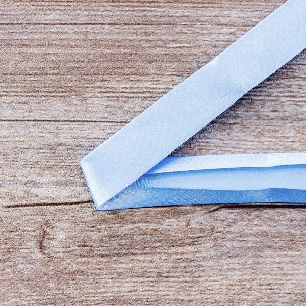 Косая бейка атласная  на блистере SAFISA, 20 мм, 2,5 м, цвет 04, светло-голубой. Арт P06260-20мм-04          