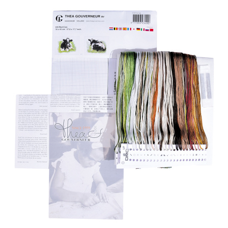 Набор для вышивания "Рыжая корова", канва аида 16 ct. Арт 449A                    