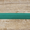 Косая бейка хлопок/полиэстер 20 мм, 25 м, цвет 76, цвет зеленой патины. Арт 6120-20мм-76            