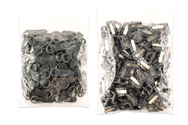 Крючки шубные, крючки+петли, 100 шт, цвет темно-серый. Арт +402M+R.DKGREY