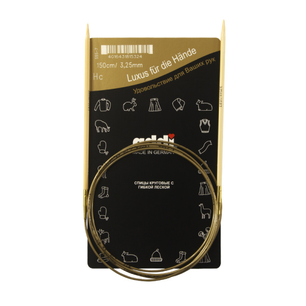 Спицы, круговые, бамбук addiNature BAMBOO №3,25, 150 см. Арт 555-7/3.25-150