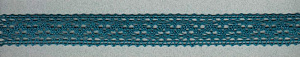 Мерсеризованное хлопковое кружево, 20 мм, цвет джинсово-синий
