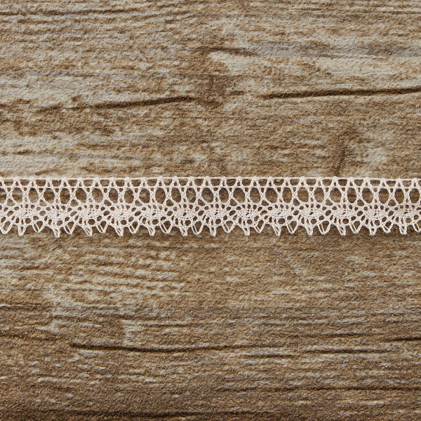 Мерсеризованное хлопковое кружево, 10 мм, цвет розовый. Арт 3221/06