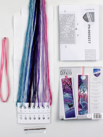 Набор для вышивания закладки "Кот и олень" . Арт PN-0202217