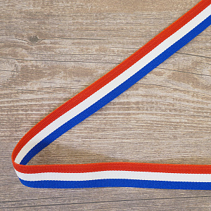 Лента с рисунком на картонной мини-катушке "Триколор". Арт VR15.004