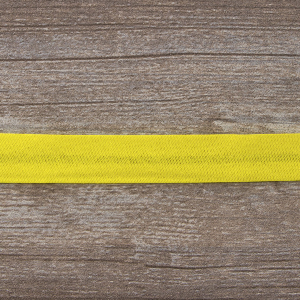 Косая бейка хлопок/полиэстер на блистере, 20 мм, 3 м, цвет 32, желтый. Арт P06120-20мм-32          