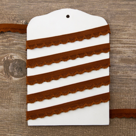 Резинка отделочная ажурная, цвет корчневый. Арт 12723/1780