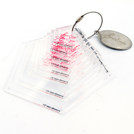 Набор лекал для заготовок-пятигранников, 8 размеров (3/4”, 1”, 1 1/4”,1 1/2”, 1 3/4”, 2”,2 1/2”, 3”). Арт NL4163