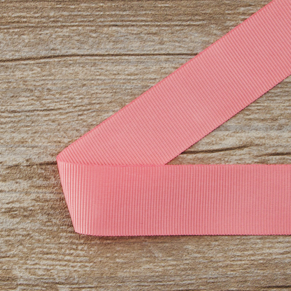 Лента репсовая SAFISA, 25 мм, 25 м, цвет 06 розово-персиковый. Арт 350-25мм-06