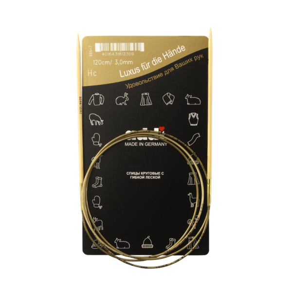 Спицы, круговые, бамбук addiNature BAMBOO №3, 120 см. Арт 555-7/3-120