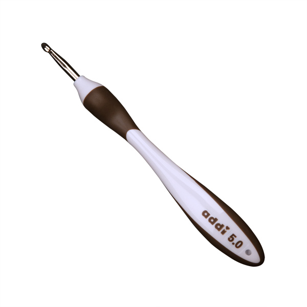 Крючок, вязальный с эргономичной пластиковой ручкой addiSwing №5, 16 см. Арт 140-7/5-16