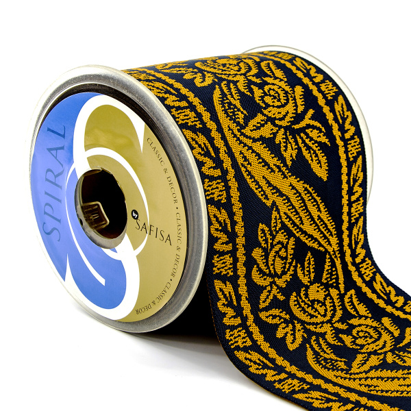 Лента жаккард SAFISA, 100 мм, 15 м, цвет 02. Арт 9090-100мм-02            