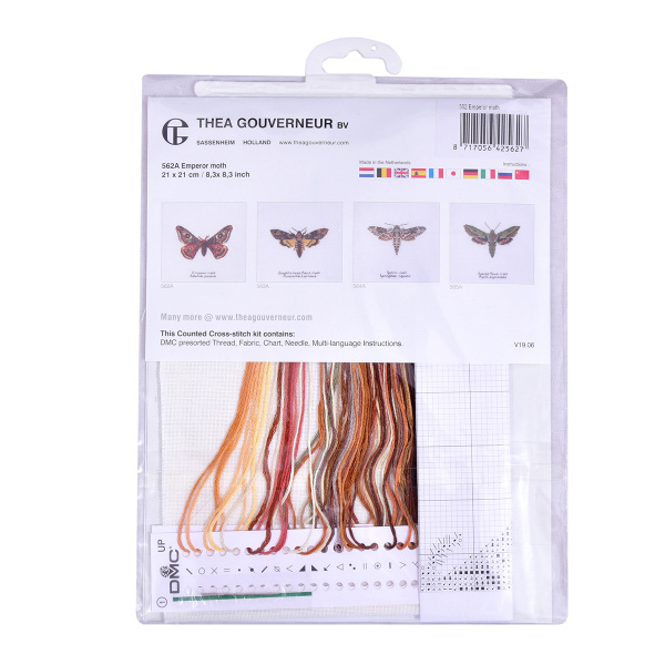 Набор для вышивания "Императорский мотылёк", канва лён 32 ct. Арт 562