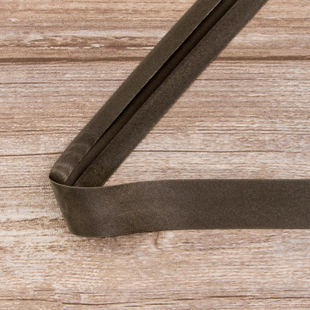 Косая бейка атласная 30 мм, 25 м, цвет 68, темно-серый. Арт 6260-30мм-68            