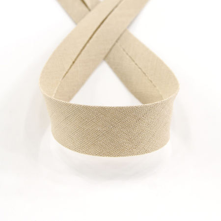 Косая бейка хлопок/лён, 20 мм, 20 м, цвет 18, мокко. Арт 6602-20мм-18