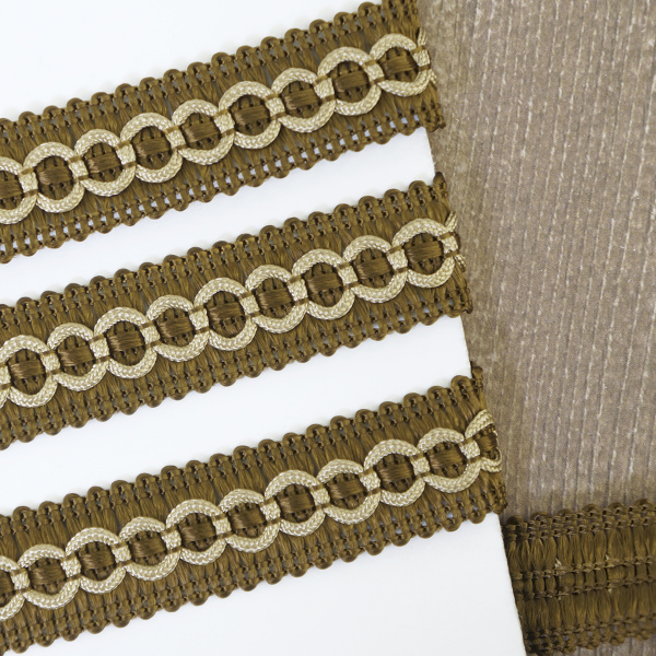 Тесьма PEGA тип интерьерная, цвет коричневый, 17 мм. Арт 844157017DA004          