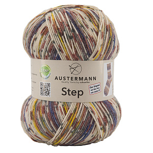 Пряжа Step, 75% шерсть, 25% полиамид, 420 м, 100 г