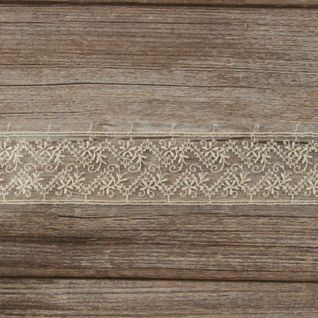 Кружево-вышивка на тюле, 30 мм. Арт 42179/58