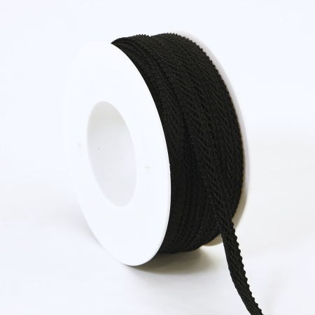 Тесьма PEGA тип интерьерная, цвет черный, 10 мм. Арт 843118300B7001          