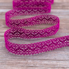 Мерсеризованное хлопковое кружево, 20 мм, цвет цикламеновый. Арт 3037/25                 