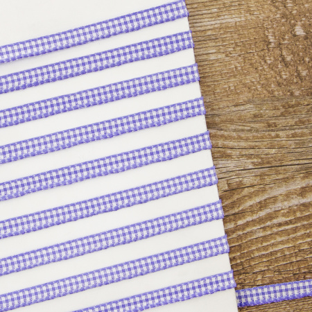 Лента с рисунком клетка SAFISA, 6 мм, 25 м, цвет 08, сиреневый. Арт 466-06мм-08             