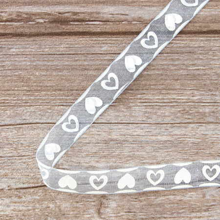 Лента органза с напечатанным рисунком SAFISA, 15 мм, 25 м, цвет 04. Арт 25255-15мм-04           