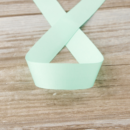 Лента репсовая SAFISA, 25 мм, 25 м, цвет 53 ментоловый. Арт 350-25мм-53