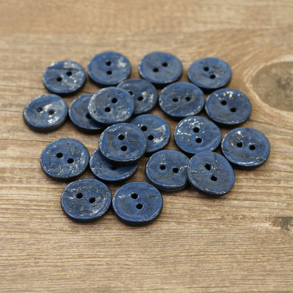 Пуговицы CONCEPT, размер 24, кокос, цвет COL.6 синий. Арт 1919H-024-COL.6